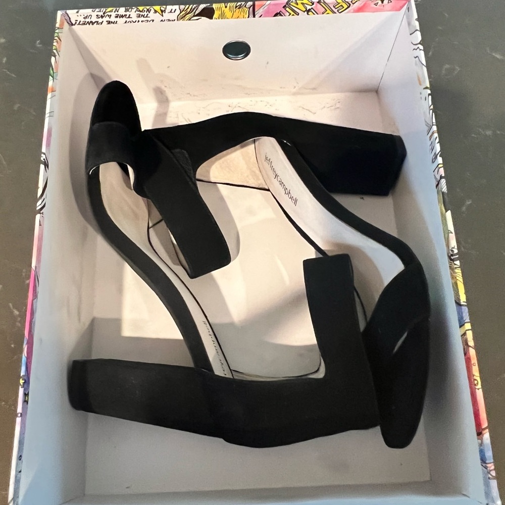Suede chunky Jeffrey Campbell heels- WORN ONCE FOR 2 HOURS